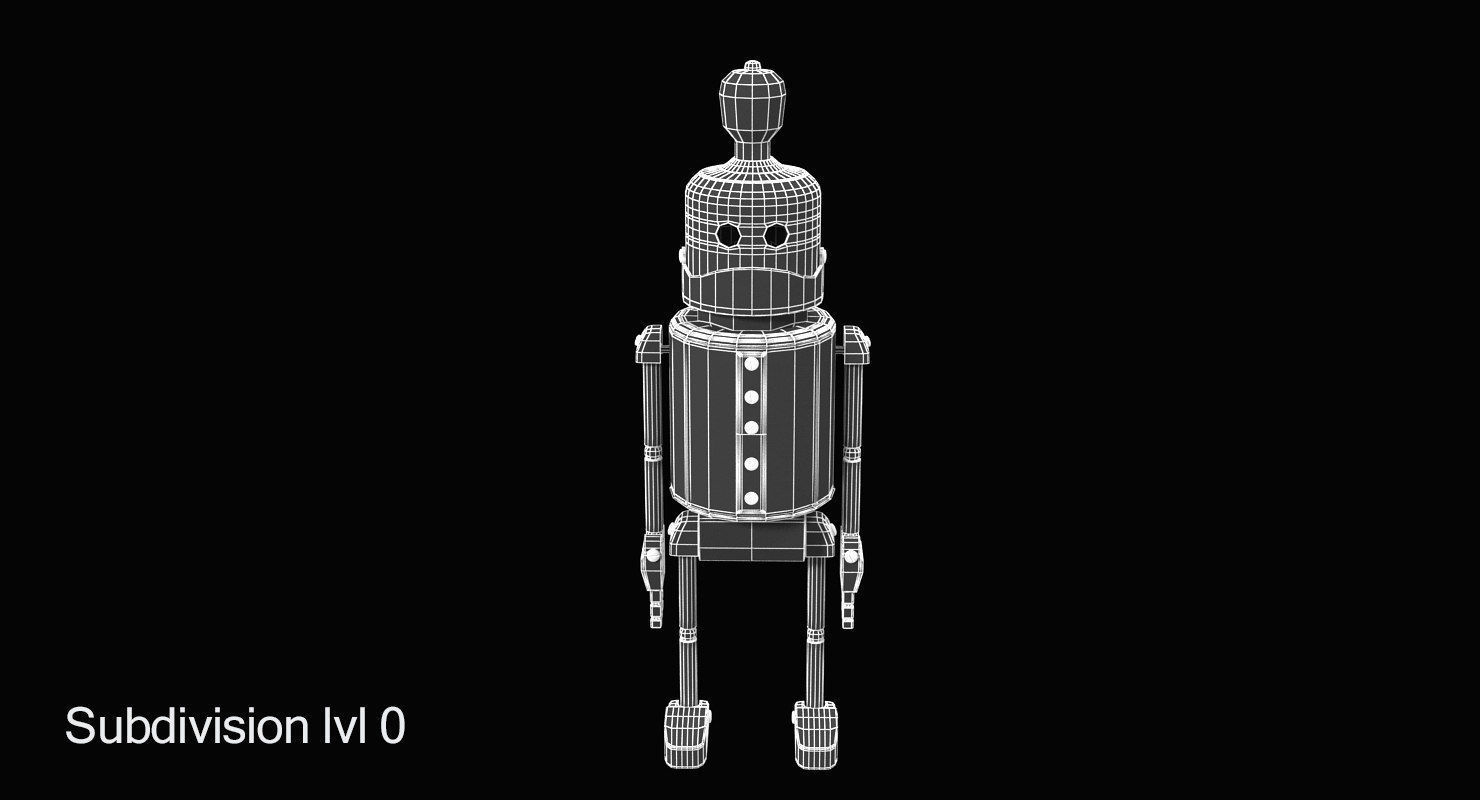 Enamored robot 3D model_10