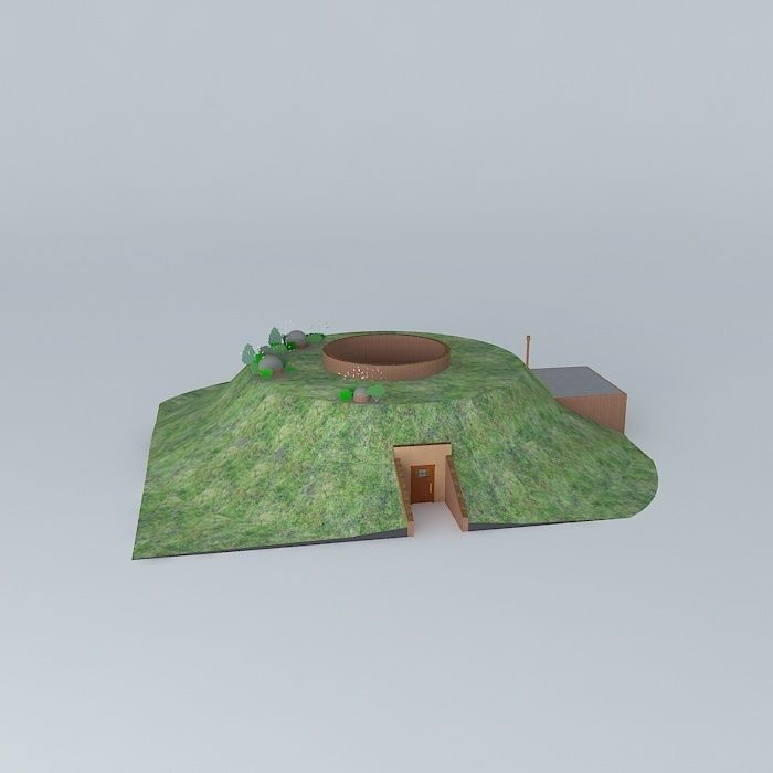 Interactive Underground House Free 3D model_2