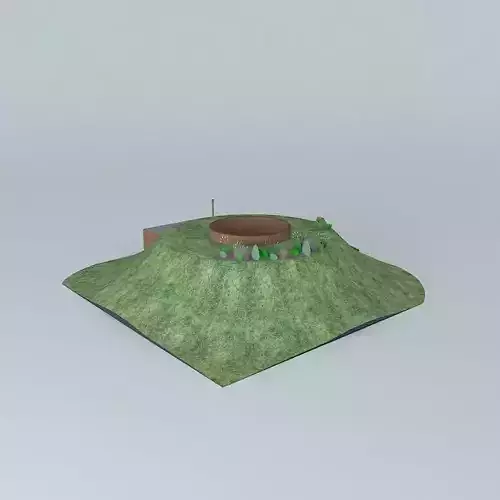 Interactive Underground House Free 3D model
