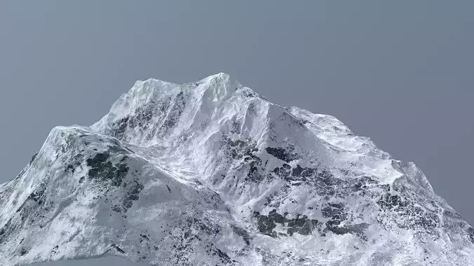 Mountain under snow