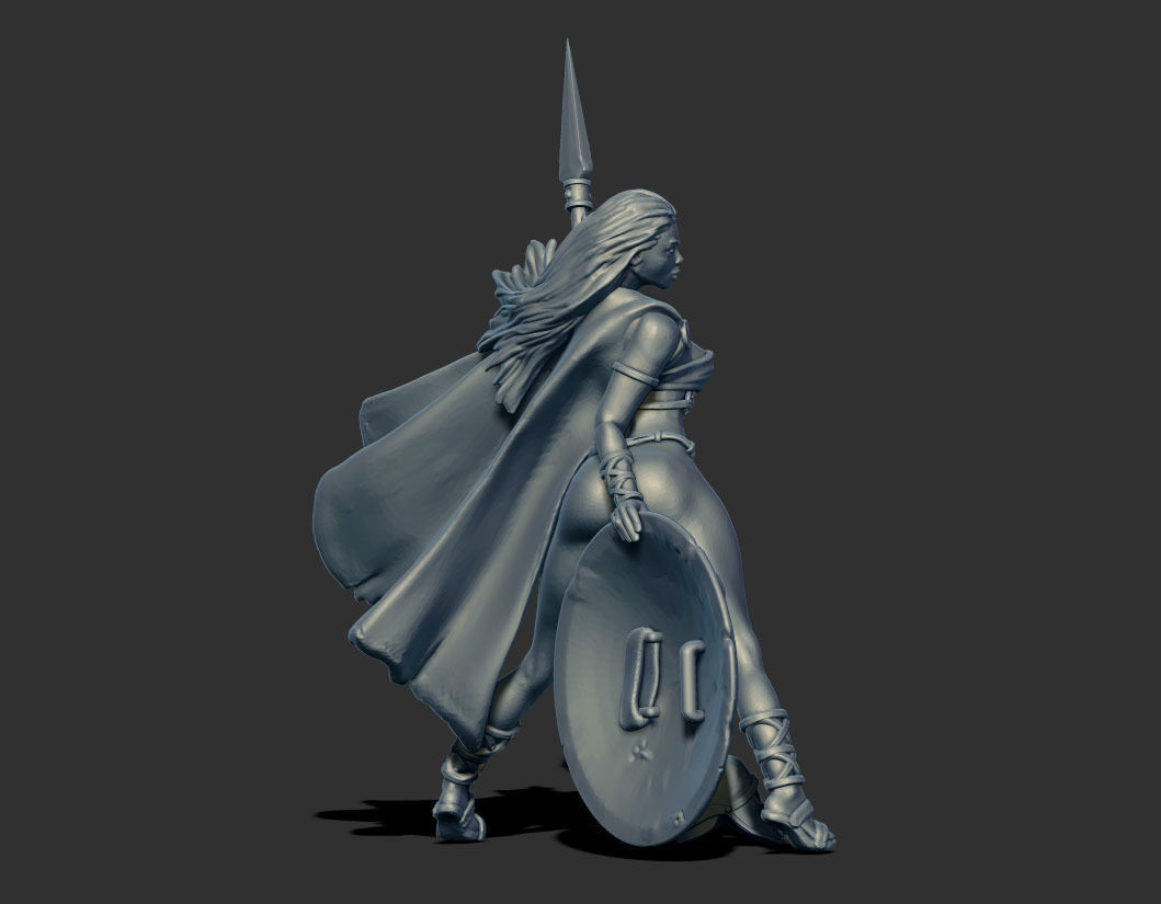 Spartan woman 35mm scale  - Leda 3D print model_4