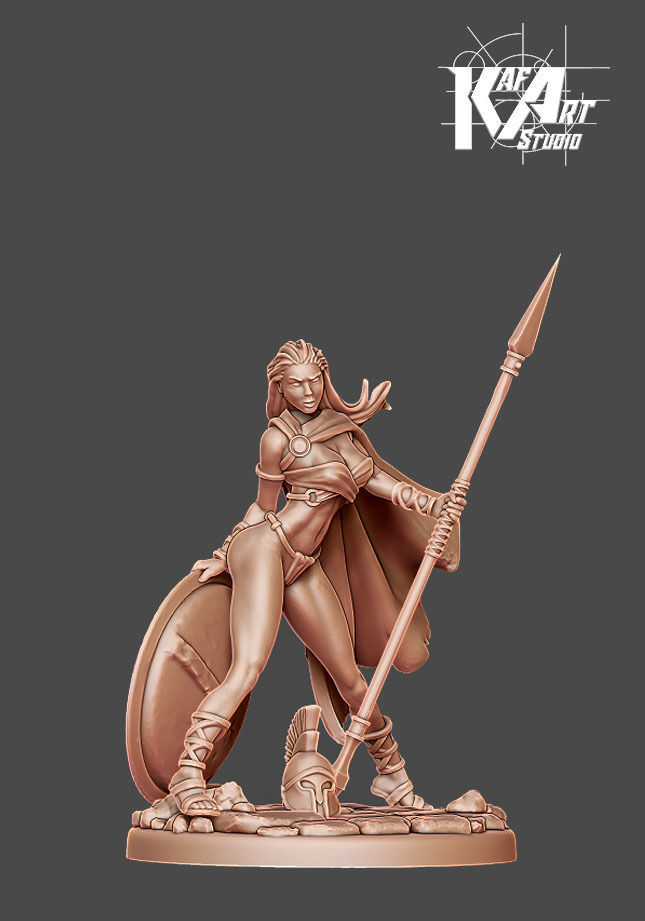 Spartan woman 35mm scale  - Leda 3D print model_15