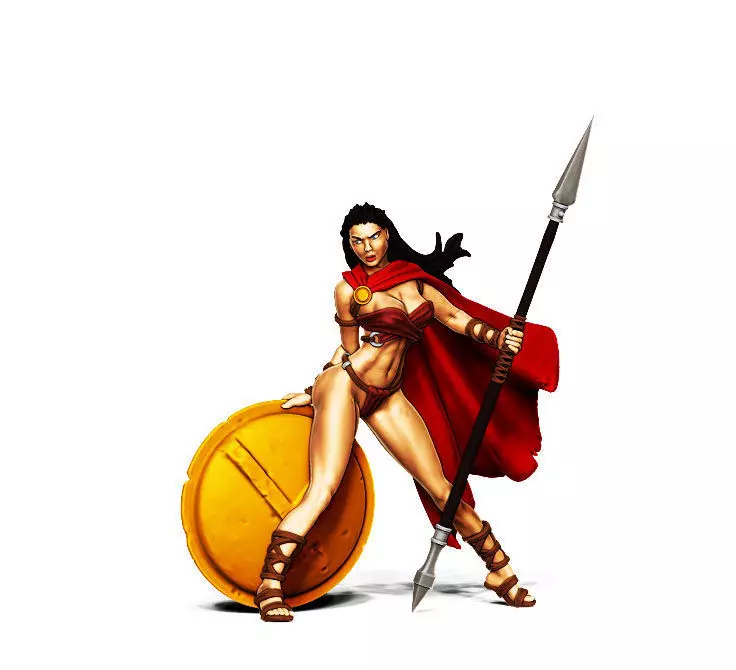 Spartan woman 35mm scale  - Leda 3D print model_0