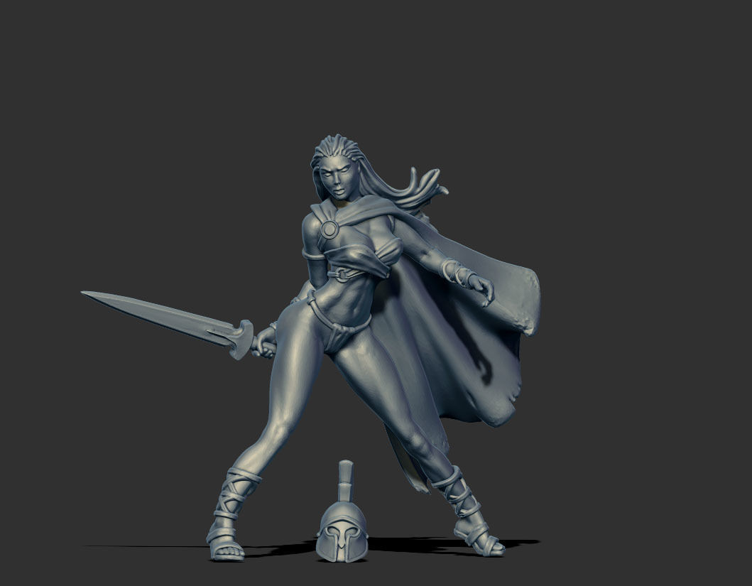 Spartan woman 35mm scale  - Leda 3D print model_2