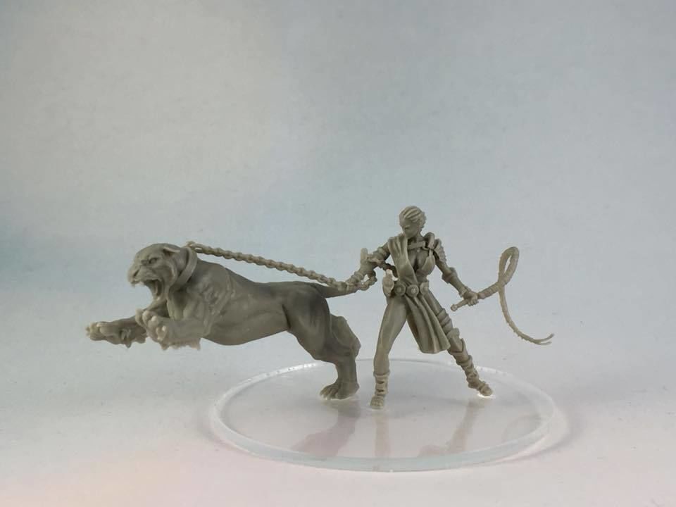 Lioness handler 35mm scale 3D print model_8