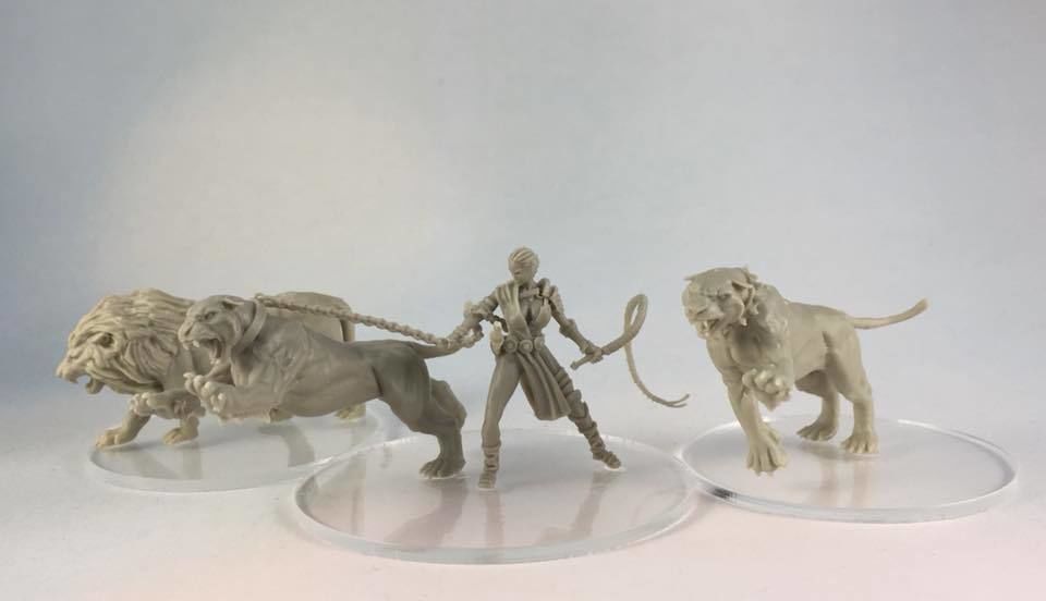 Lioness handler 35mm scale 3D print model_10