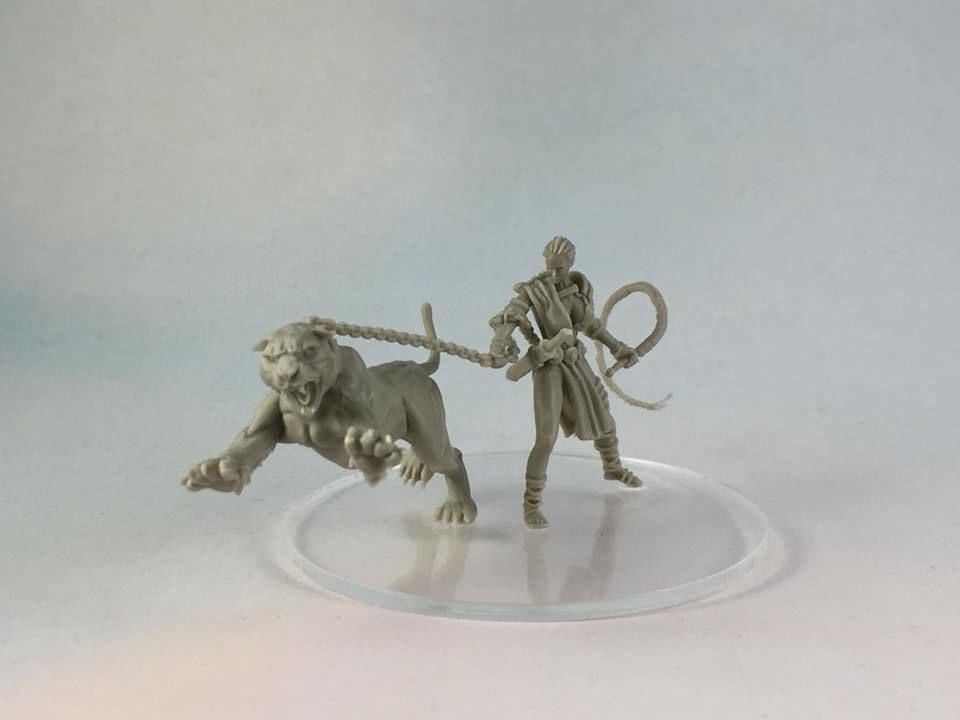 Lioness handler 35mm scale 3D print model_7