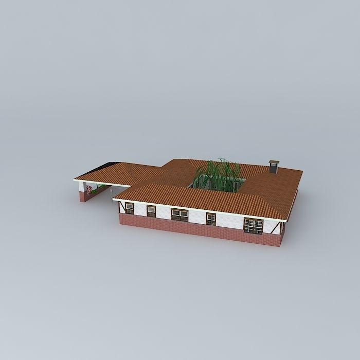 Zen House Free 3D model_1