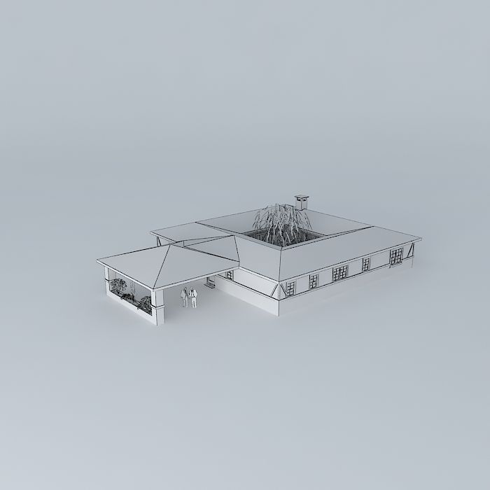 Zen House Free 3D model_4