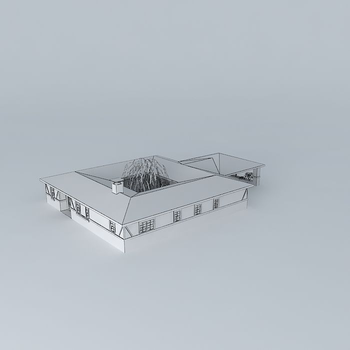 Zen House Free 3D model_3
