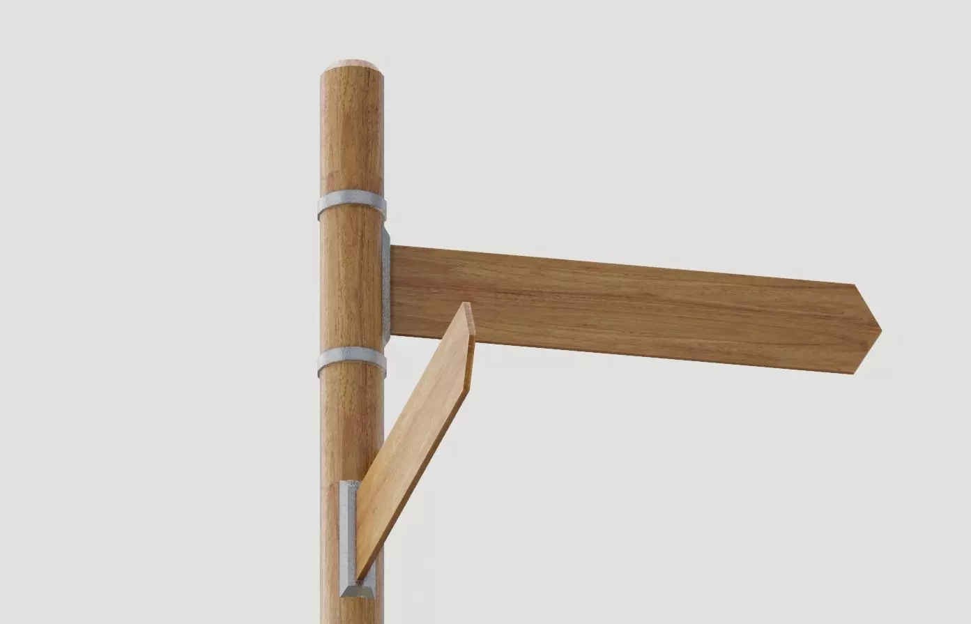 wooden signage Low-poly 3D model