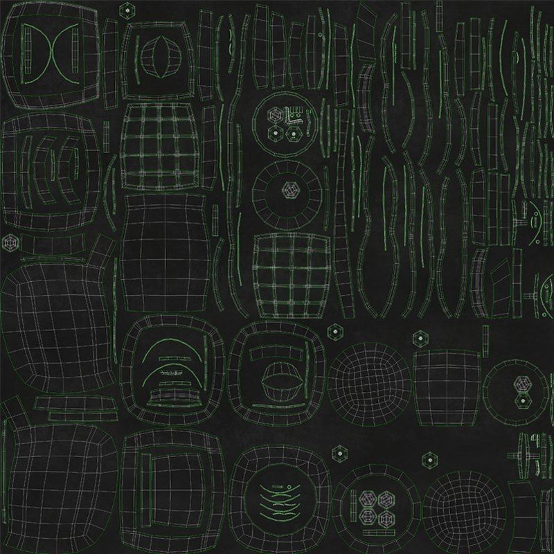 Black Fighter  3D model_10