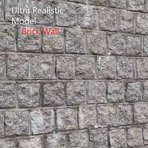 Ultra realistic Brick Old wall  3D model