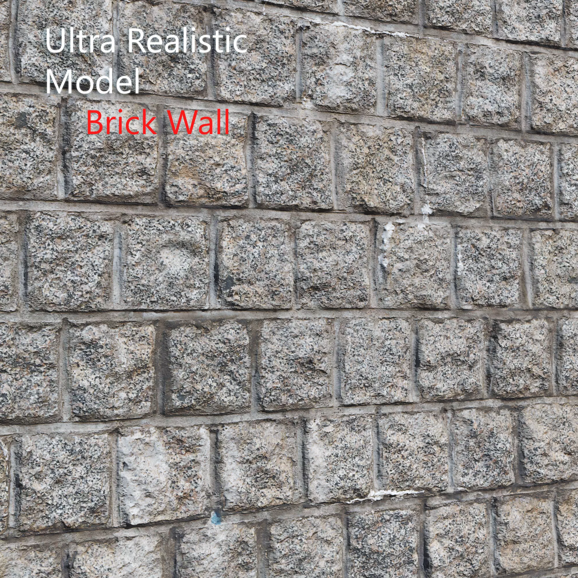Ultra realistic Brick Old wall 3D model_0