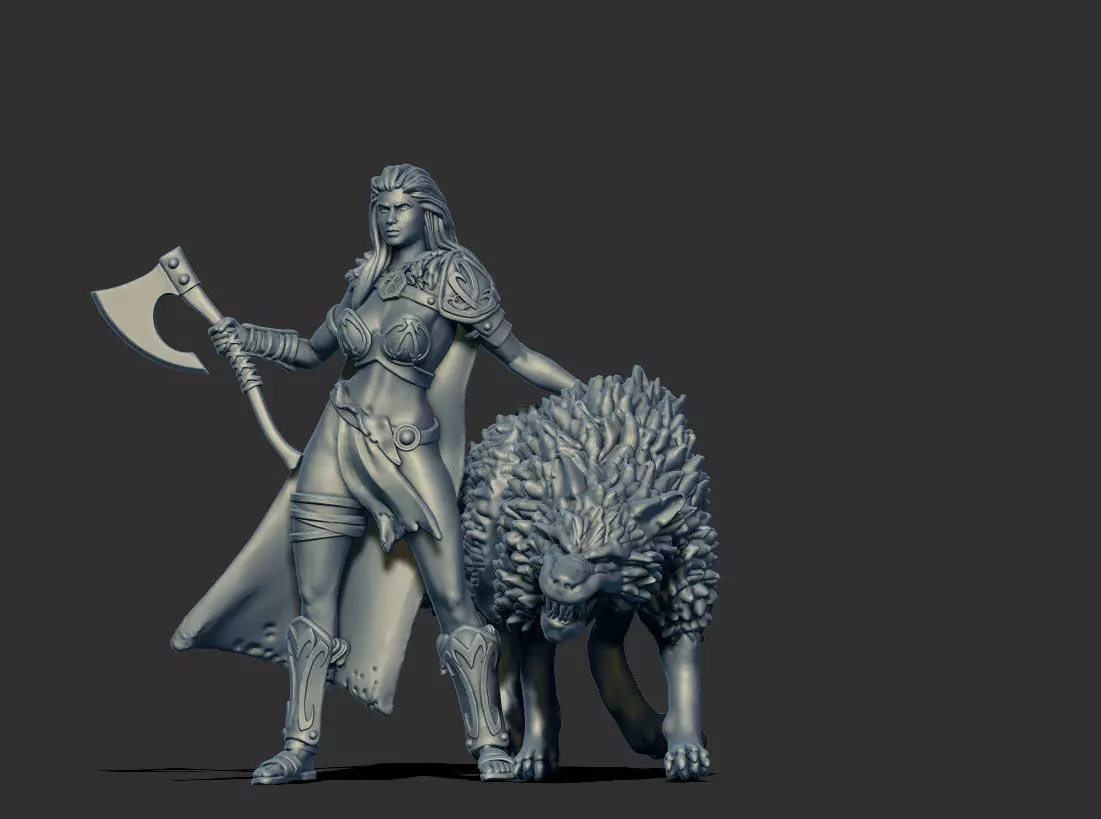 Motherwolf 35mm scale 3D print model_0