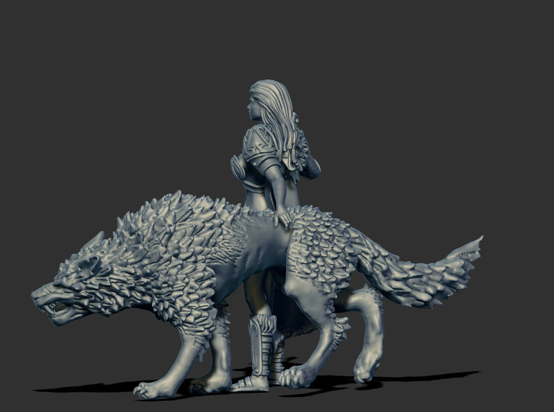 Motherwolf 35mm scale 3D print model_2