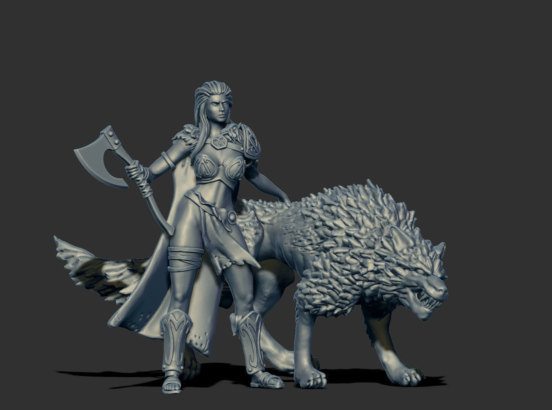 Motherwolf 35mm scale 3D print model_5