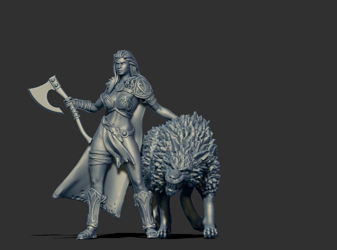 Motherwolf 35mm scale 3D print model_1