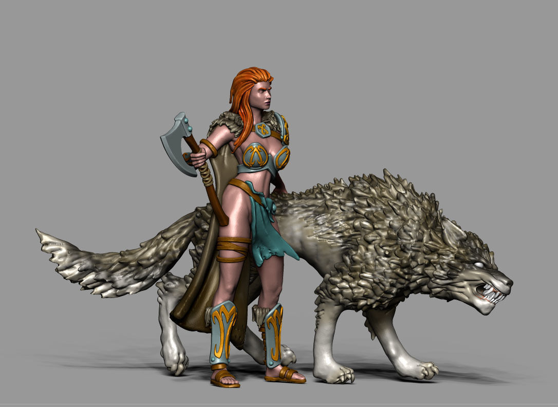 Motherwolf 35mm scale 3D print model_12