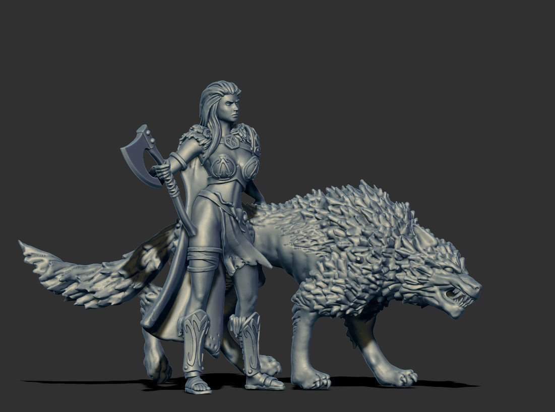Motherwolf 35mm scale 3D print model_4