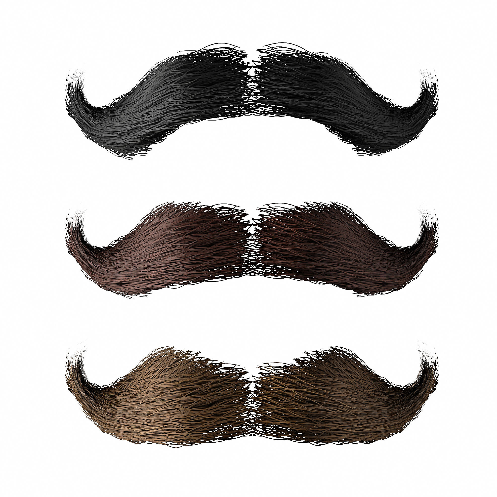 Mustache Low Poly 1 Low-poly 3D model