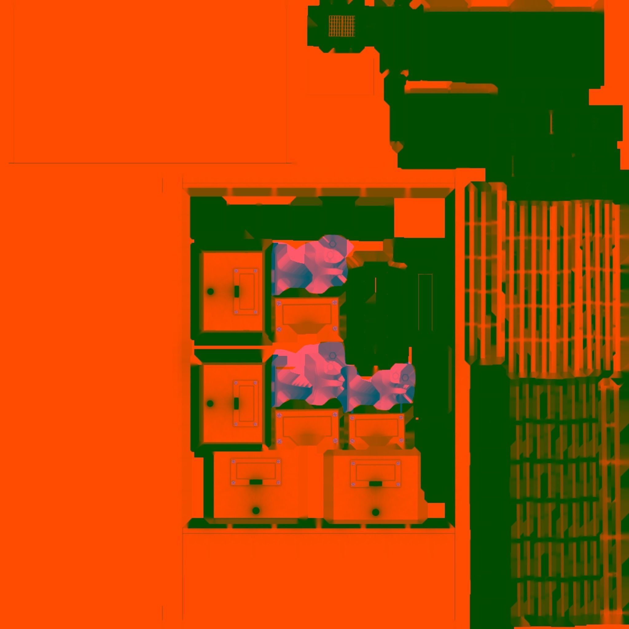 Card Catalog Low-poly 3D model_3