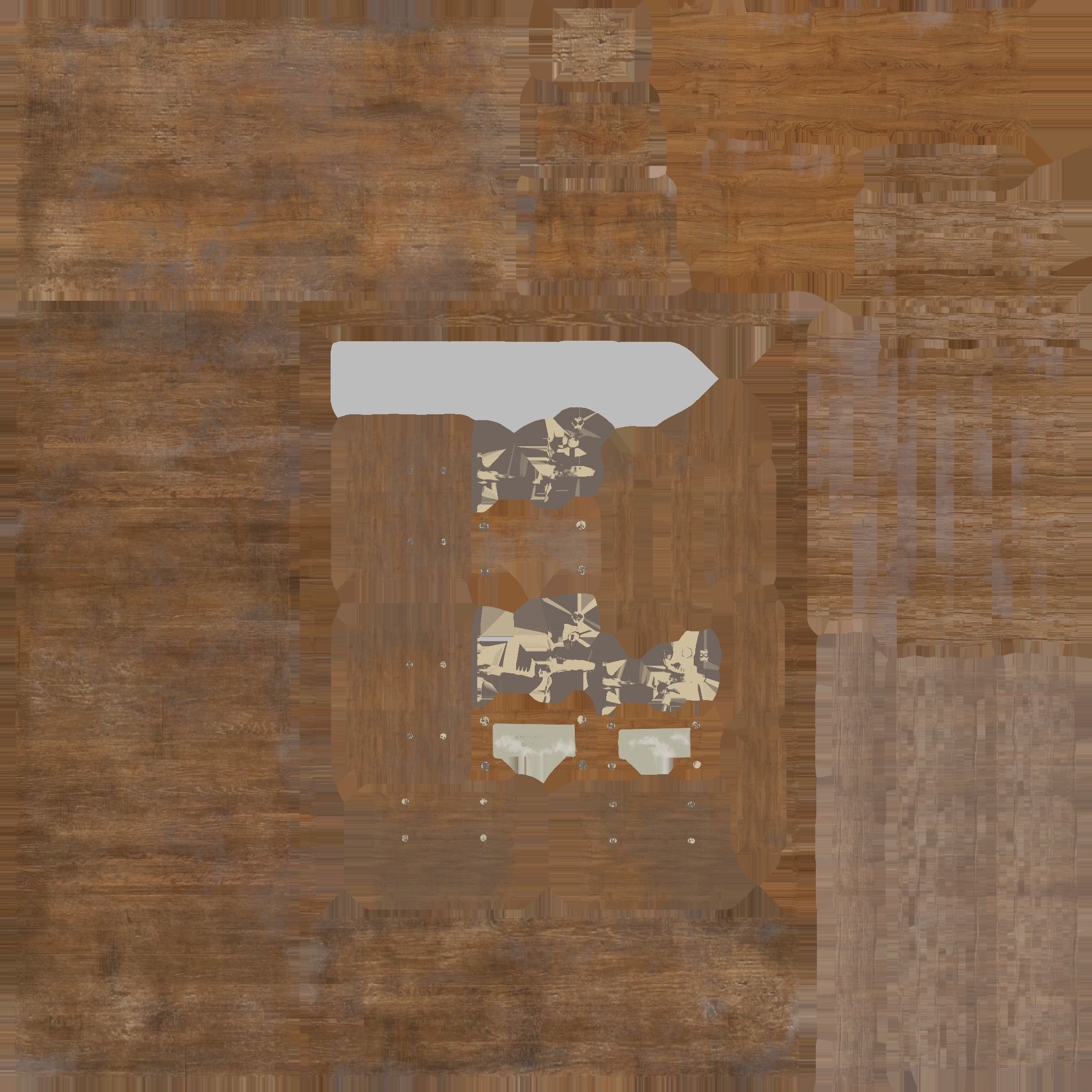 Card Catalog Low-poly 3D model_1