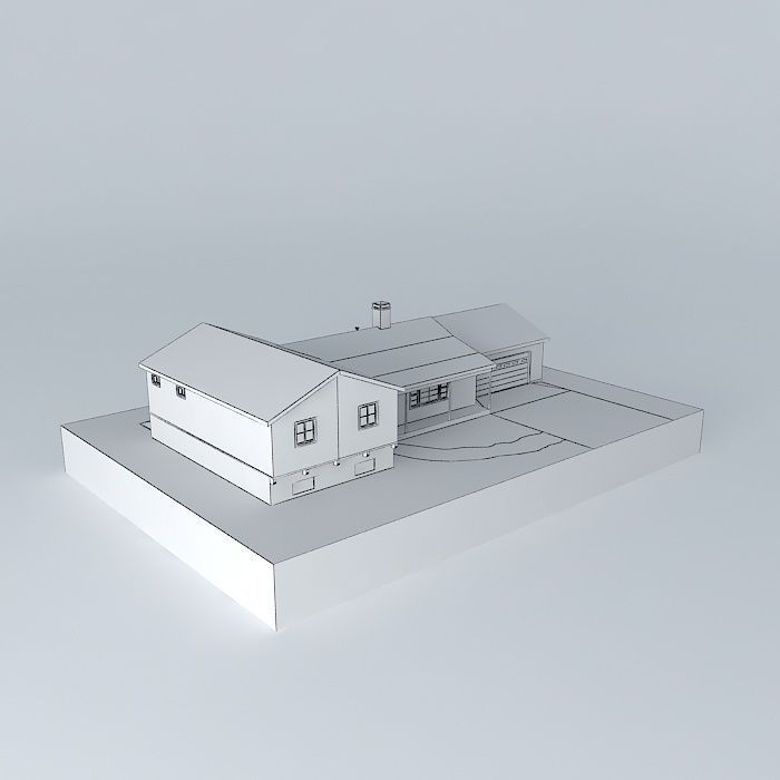 Pre fab house Free 3D model_3