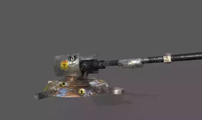 gun ready to face zombies low poly game ready  Low-poly 3D model