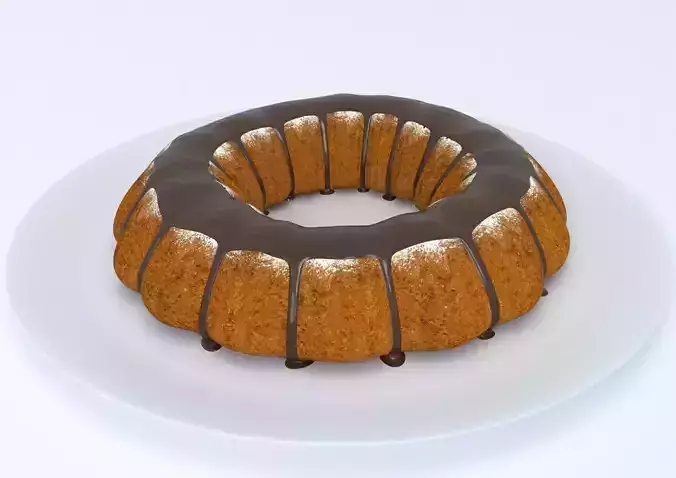 Cupcake bundt cake 3D model