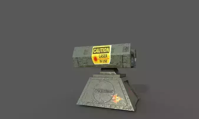 low poly rocket launcher  Low-poly 3D model