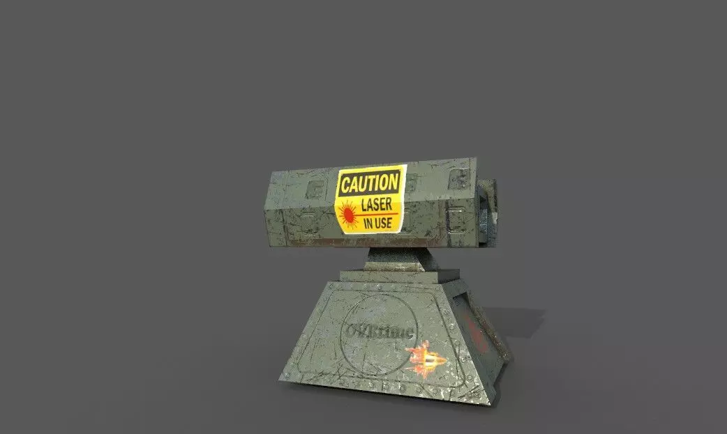 low poly rocket launcher  Low-poly 3D model_0