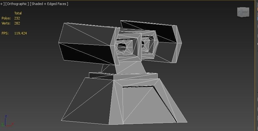 low poly rocket launcher  Low-poly 3D model_1