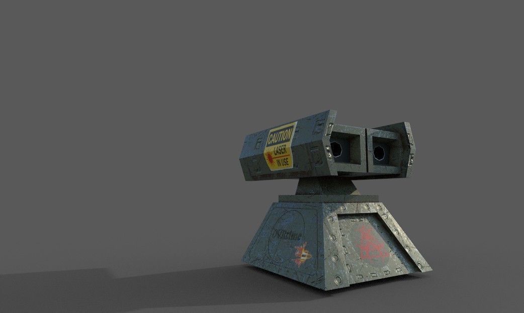 low poly rocket launcher  Low-poly 3D model_2