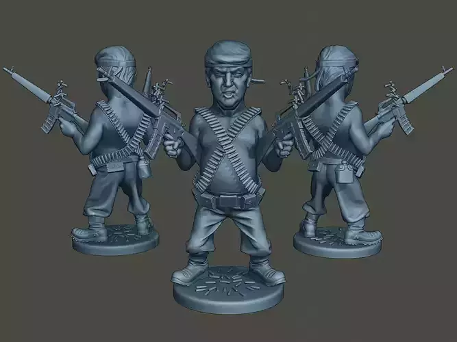 Donald Trump RamboMan 3D print model
