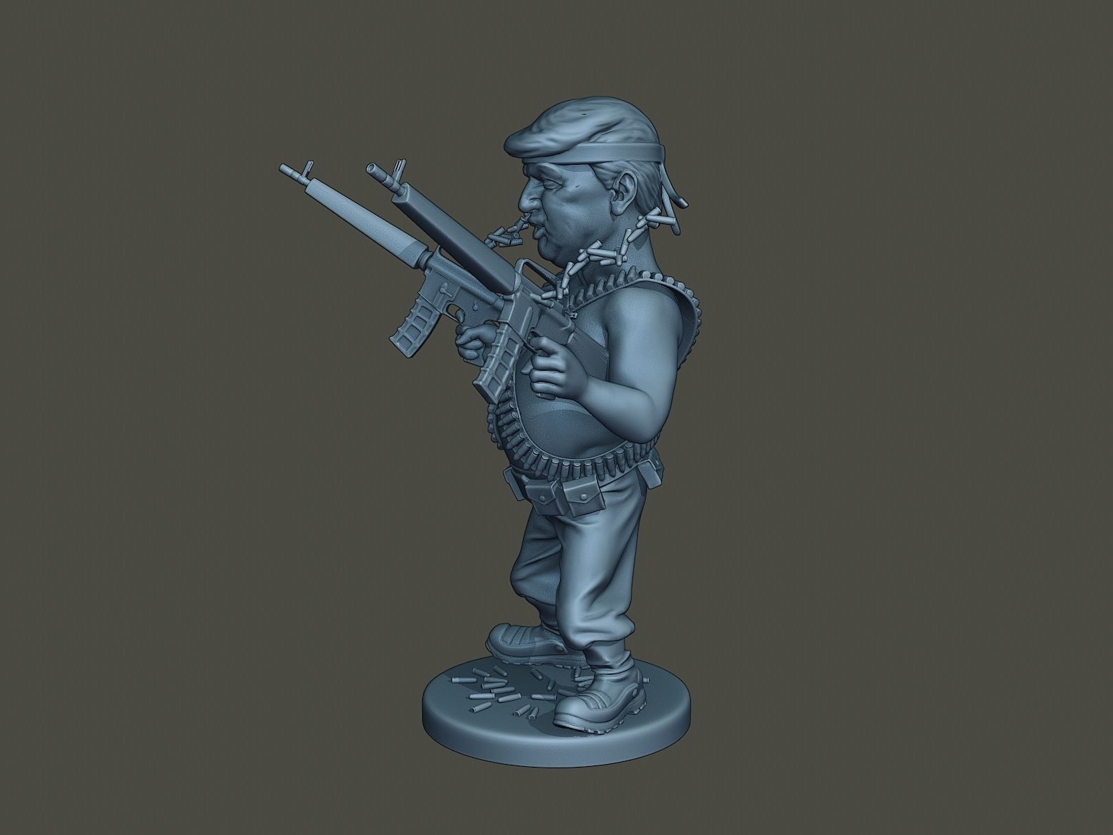 Donald Trump RamboMan 3D model 3D printable | CGTrader