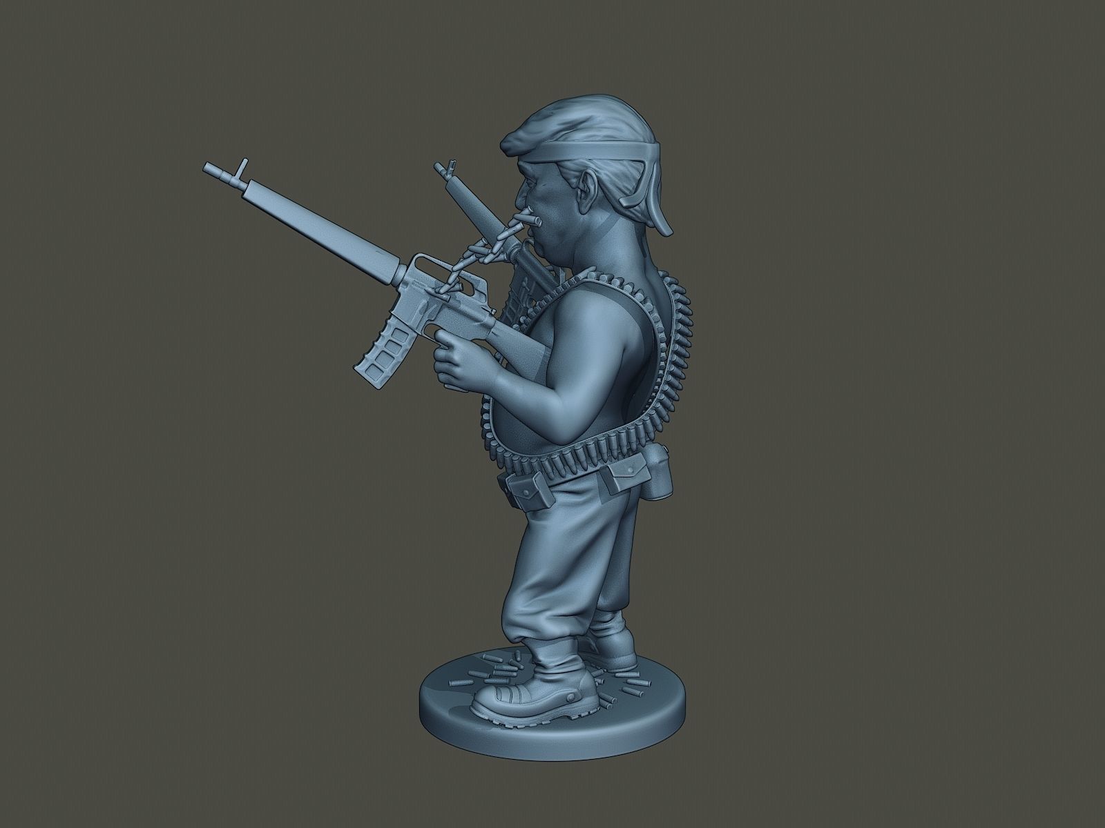 Donald Trump RamboMan 3D model 3D printable | CGTrader