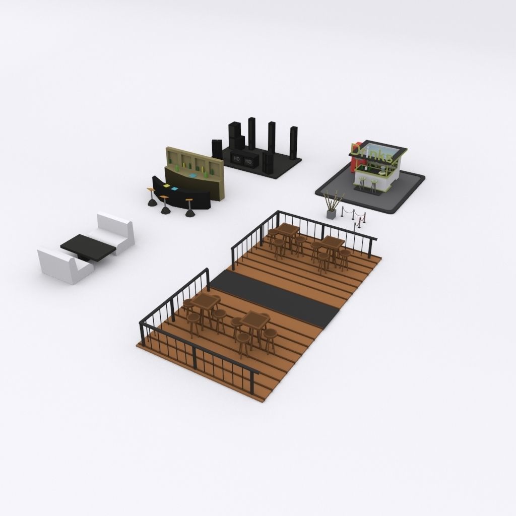 Night low poly  pack Low-poly 3D model_6