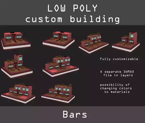 Bars low poly pack