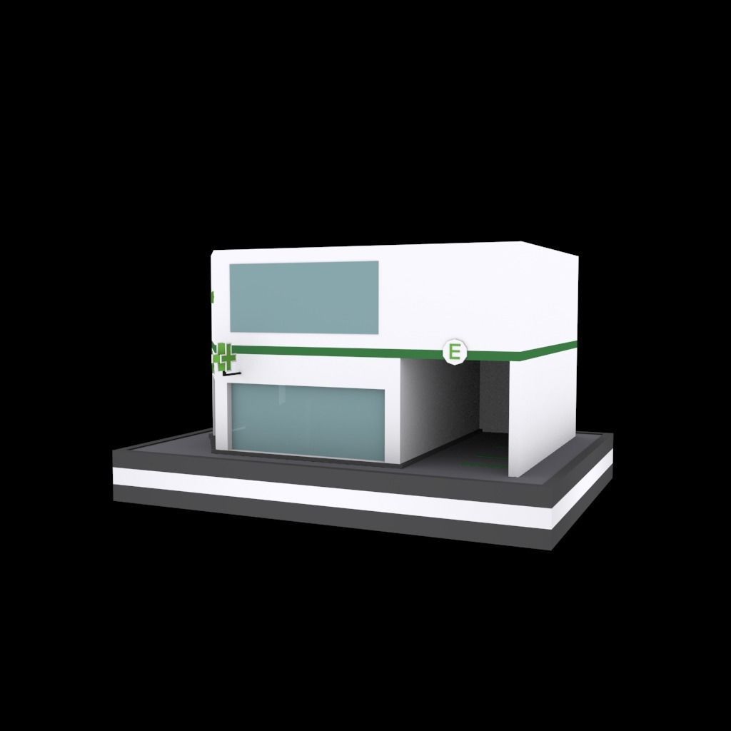 Farmacy low poly pack Low-poly 3D model_6