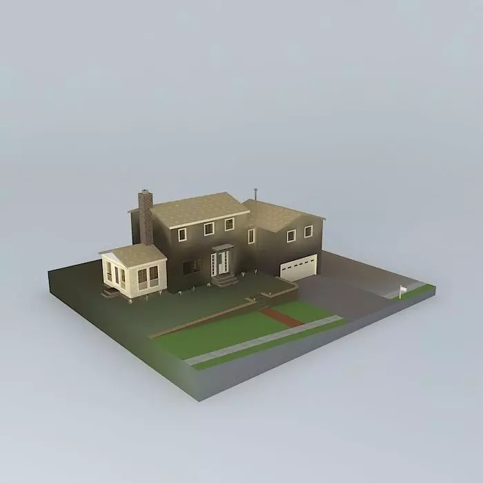 The Irvington House Free 3D model_0