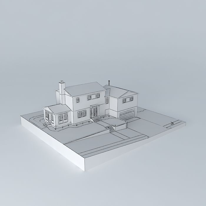 The Irvington House Free 3D model_3