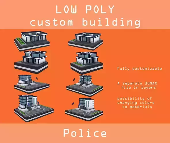 Police low poly pack