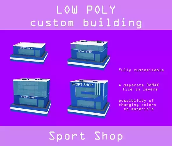 Sport shop low poly pack
