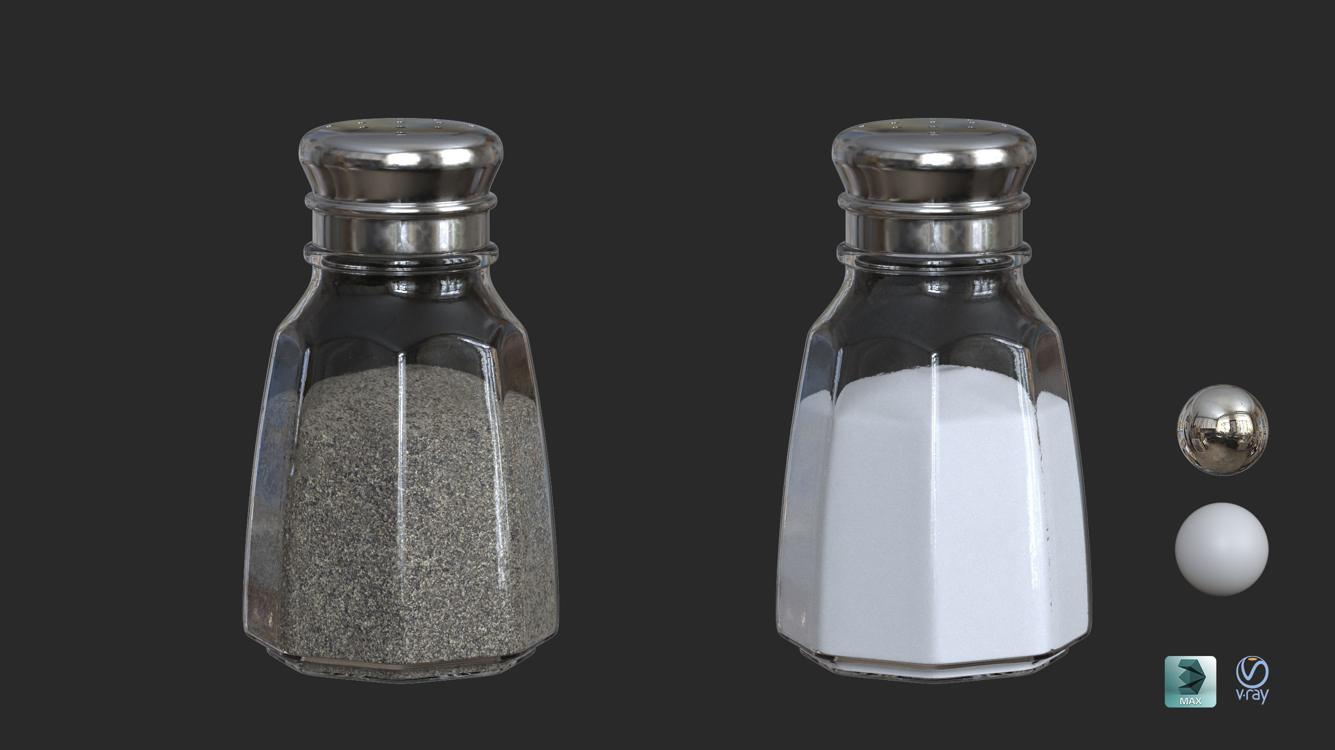 3D model Salt and Peppers Shakers VR / AR / lowpoly CGTrader