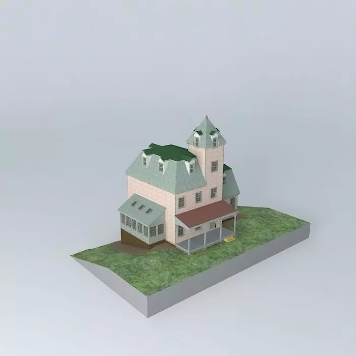 Victorian House with Attic free 3D model | CGTrader