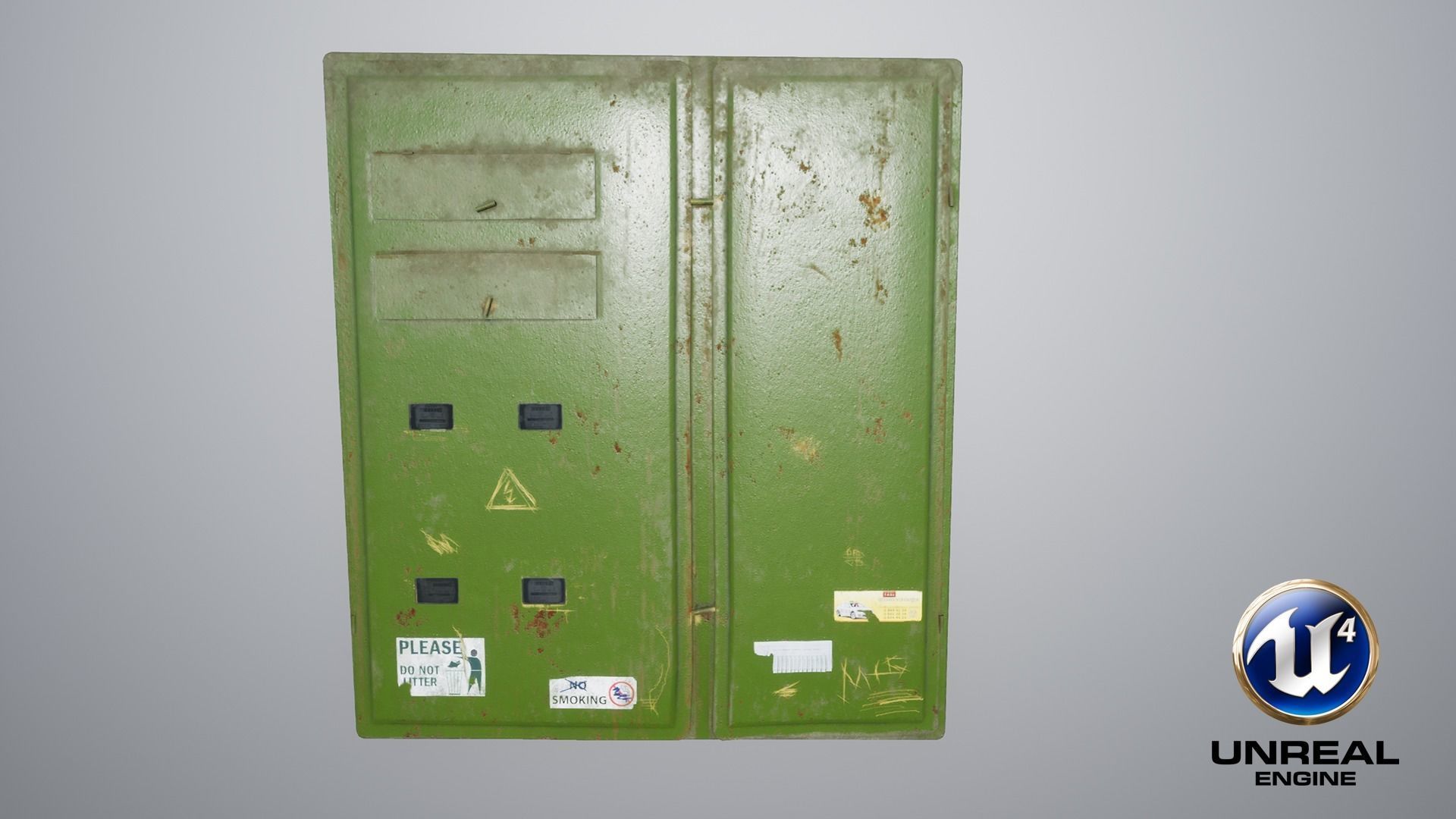 Electric Fuse Box Low-poly 3D model_6