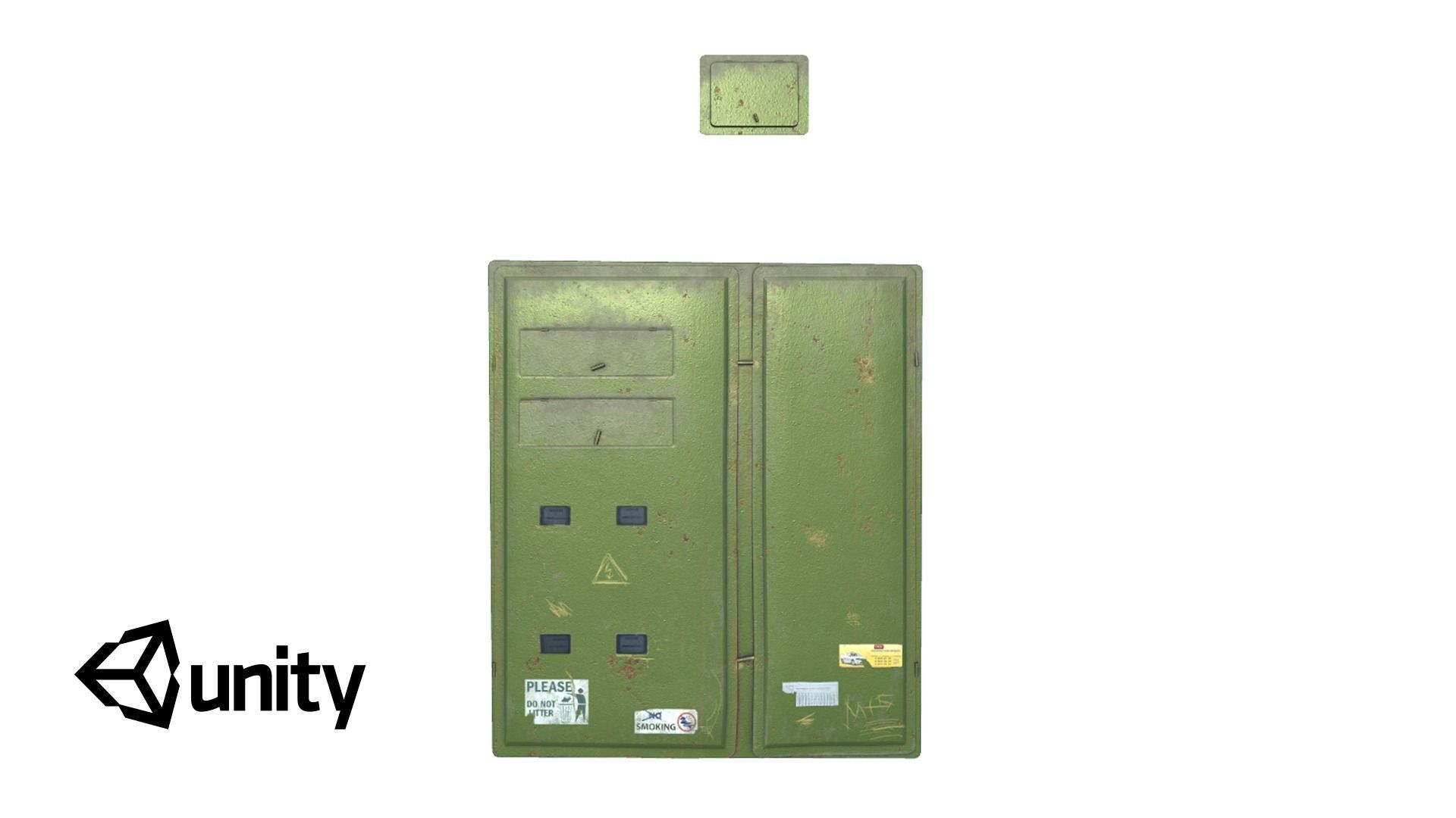 Electric Fuse Box Low-poly 3D model_2