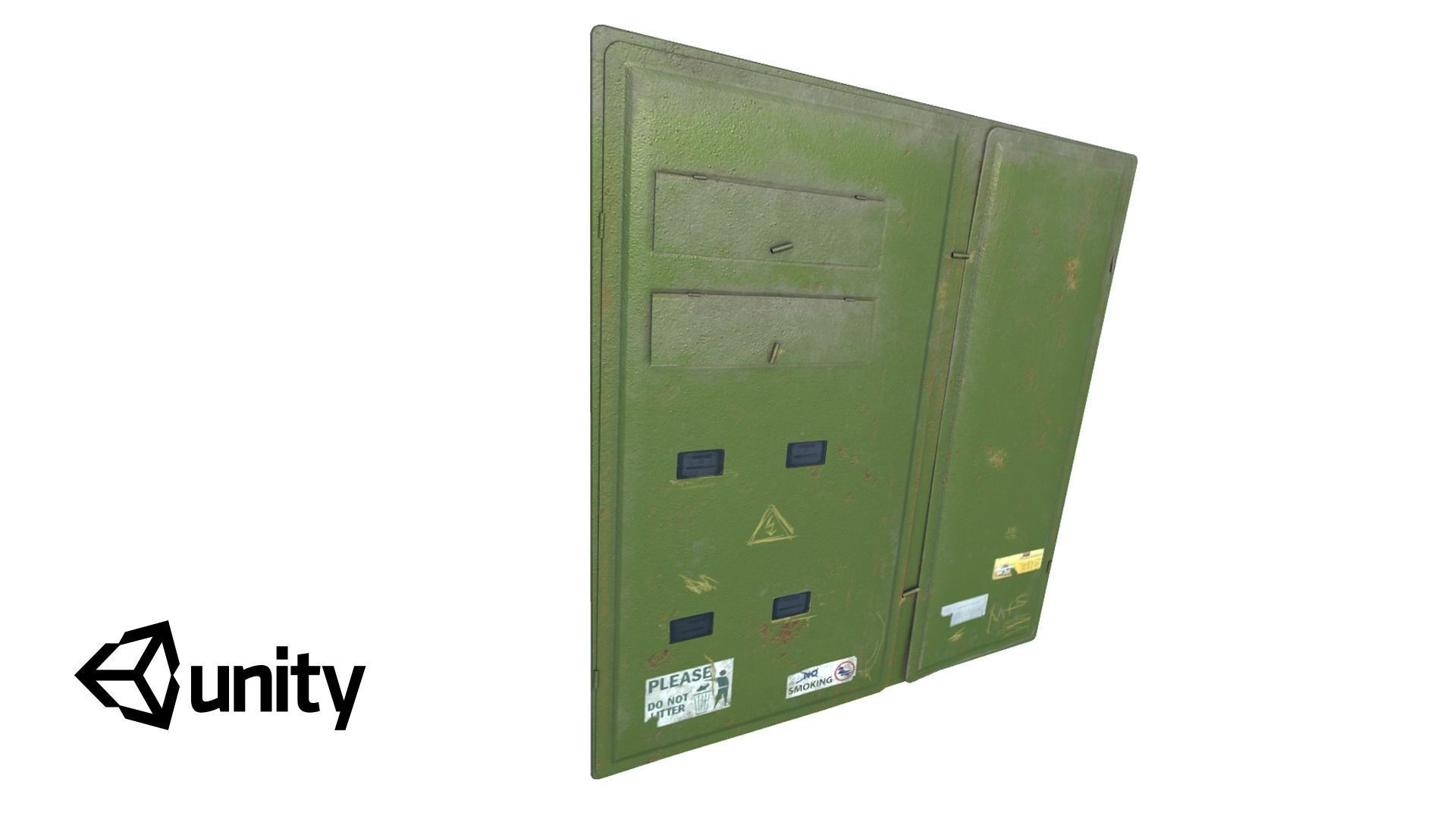 Electric Fuse Box Low-poly 3D model_3