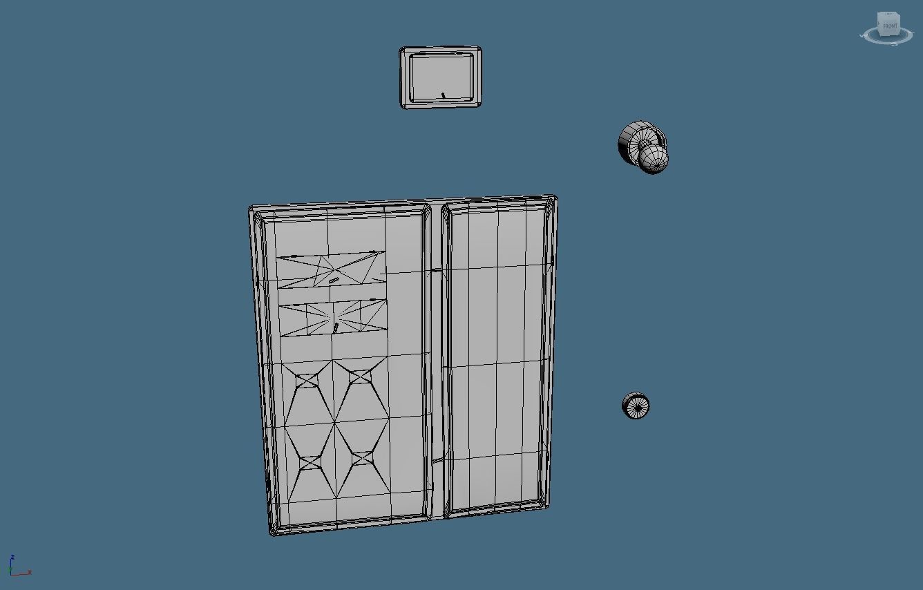 Electric Fuse Box Low-poly 3D model_9